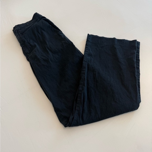 Jenni Kayne Linen Keaton Trouser Pant Black - Picture 6 of 8